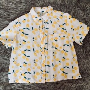 Cute crop lemon shirt